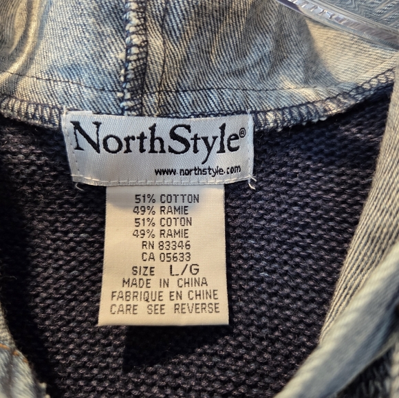 North Style Sweater & Denim Vest - Picture 2 of 5